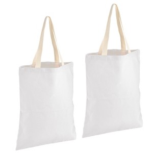 Unique Bargains Canvas Reusable Large Creative Washable Decoration Tote Bag 2 Pcs - 1 of 4