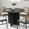 PexFix 42" x42" Solid Wood Round Dining Table with Black Finish and Elegant Arched Legs for Modern Dining Rooms & Kitchens - 3 of 4