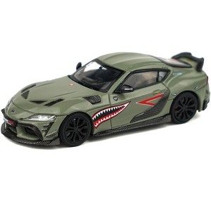 Toyota Supra "DarwinPro 66G NWB" Green with Shark Mouth Graphics 1/64 Diecast Model Car by Pop Race - 1 of 4