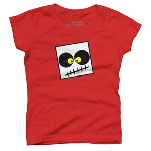 Girl's Design By Humans Square Skull By LonaMisa T-Shirt - 1 of 4