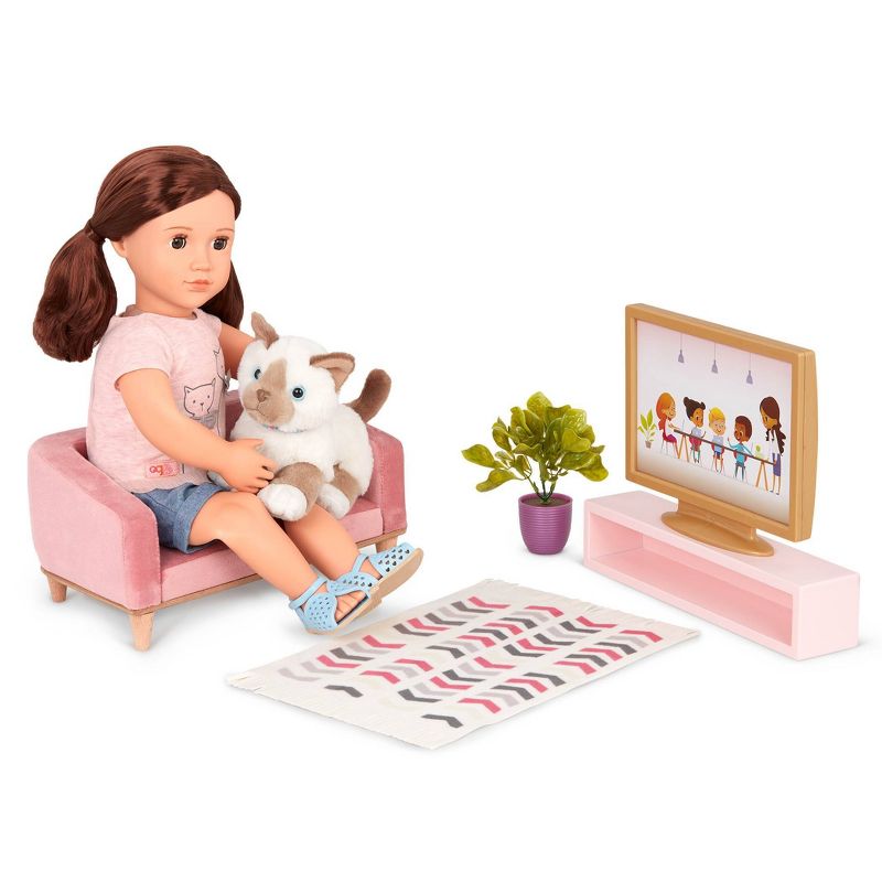Our Generation Lovely Living Room Furniture Accessory Set for 18&#34; Dolls, 5 of 8