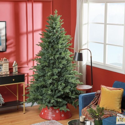 Whisen 7FT Artificial Christmas Tree with 2445 Tips, Foldable Metal Stand, Easy Assembly - Green