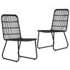 vidaXL 3 Piece Patio Dining Set Poly Rattan and Glass - 3 of 4