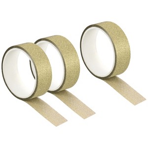 Unique Bargains Adhesive Decorative DIY Arts Gift Wrapping Craft Glitter Tape 3 Pcs - 1 of 4