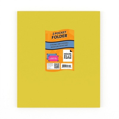 Yellow Paper Folders, No Holes (100 Packs)