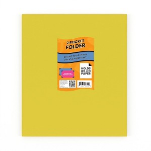 94300: Yellow Paper Folders, No Holes (100 Packs) - 1 of 4