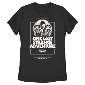 Womens Stranger Things One Last Adventure Poster T Shirt - 1 of 4