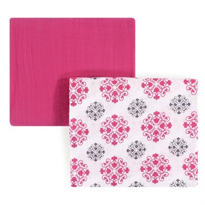 Yoga Sprout Baby Girl Cotton Muslin Swaddle Blankets, Medallion, One Size