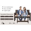 Balkene Home Ashville Conversation Wicker Patio Sofa Set for Lawn Porch Outdoor - Sofa, Table, Two Armchairs & Cushions Included - 3 of 4