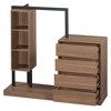 Wardrobe with 4 Drawers and 3 Shelves,Espresso - 4 of 4