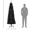 TopComfy Christmas Tree Stand 7FT Pencil Slim Douglas Fir Tree with Realistic Branches for Holiday Decor, Black, 29.5"*29.5"*82.7" - 3 of 4