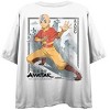 Avatar The Last Airbender Aang Mountain Scene Women’s White Crew Neck Short Sleeve Crop Top - 3 of 4