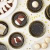 Blue Panda 48-Pack Black and Gold Party Plates, 7 Inch Paper Plates for Birthday Cake and Desserts - 4 of 4