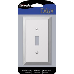 Amerelle Century Polished Chrome 1 gang Stamped Steel Toggle Wall Plate 1 pk - 1 of 1