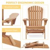 SKRAN Outdoor Folding Adirondack Chair Set of 2 with Pre-Assembled BackRest, Wood Patio Chair for Garden Backyard Porch Poo - 4 of 4