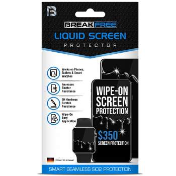 BREAK FREE Liquid Glass Screen Protector with $350 Coverage for All Phones Tablets and Smart Watches