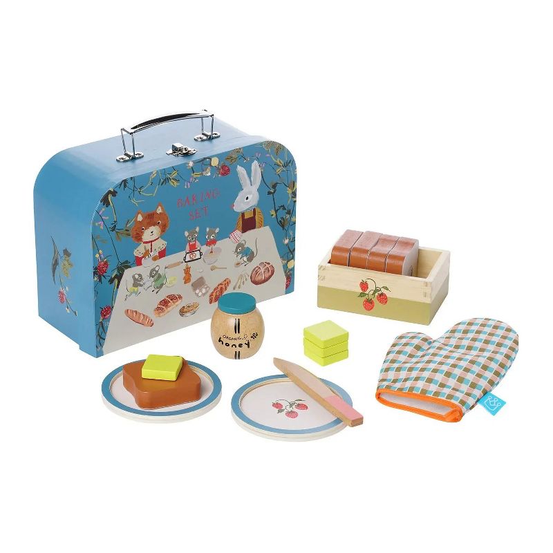 Manhattan Toy Forest Tales 17-Piece Pretend Bread Baking and Serving Set for Two with Carrying Case, 2 of 13