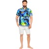 LA LEELA Men's Hawaiian Shirts Short Sleeve Button Down Shirt Mens Casual Shirts Holiday Tropical Summer Party Shirts for Men Funny - 2 of 4