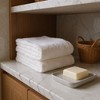 HomeRoots Set of Two Ivory Cotton 16" X 30" Quick Dry Terry Cloth Hand Towels - 2 of 3