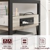 Printer Stand with Power Outlets & USB Ports, 4-Tier Rolling Storage Cart for CP - 2 of 4