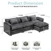 MOONMISS 112" Oversized Modern Chenille L Shaped Sectional Sofa Cloud Couch for Living Room, with Moveable Ottoman & Memory Foam - 4 of 4