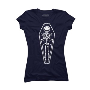 Junior's Design By Humans Dead halloween By Barmalizer T-Shirt - 1 of 2