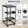 CuisinSmart 10/12/15/20U Open Frame Server Rack, Wall-Mountable & Free Standing IT Rack w/Swivel Casters, 2 Rack Shelves, Network Rack for Computer - 2 of 4