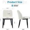 Acekool Upholstered Dining Chairs Set of 2, Modern Fabric Side Chairs with Thick Cushions & Wood Legs, Curved Back, Comfy for Kitchen/Restaurant/Cafe - 2 of 4