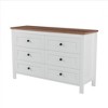 KIGFTSOD Retro Farmhouse Style Wooden Dresser with 6 Drawer, Storage Cabinet for Bedroom - 4 of 4