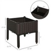YONWAY Raised Garden Bed with Legs, Self-Watering Planter Box Raised Bed to Grow Flowers, Herbs & Vegetables, Brown - 3 of 4