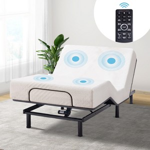 Vipbear Adjustable Bed Frame with Thickened Frame,Head-Pillow-Tilt, Adjustable Beds with Smart APP Control, Massage, Zero Gravity,USB Ports - 1 of 4