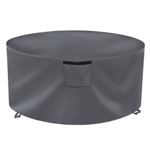 AKEfit Heavy Duty Outdoor Gray Furniture Cover Waterproof for Patio Round Table Chairs Set - 1 of 4