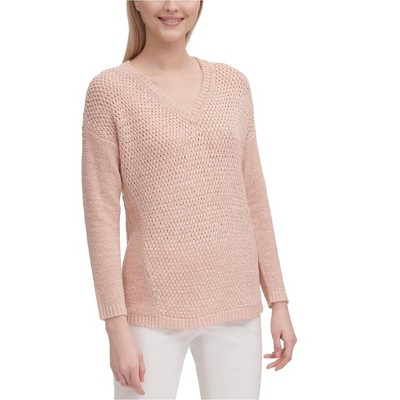 Calvin Klein Womens Open Stitch Pullover Sweater