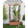 Raised Garden Bed With Trellis, Wood Planter Box With Side Trellis, Hanging Roof, and Drainage Holes, for Climbing Plants, Vines, Flowers - 4 of 4