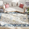 HOMCOM Machine Washable Area Rug 8x10, Non-Slip Boho Floral Print Floor Carpet for Living Room, Bedroom, Dining Room, Blue - 4 of 4