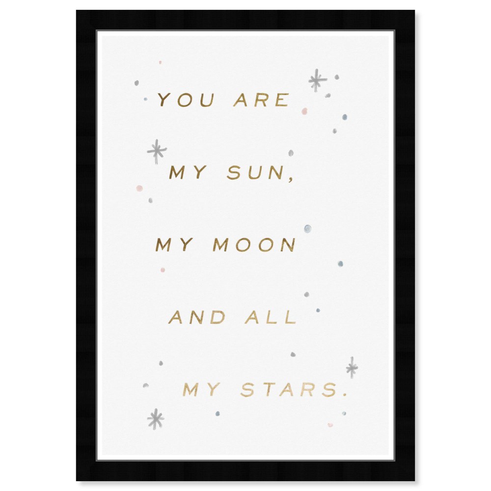 Photos - Other interior and decor 15" x 21" My Sun Moon Stars Typography and Quotes Framed Art Print - Wynwo