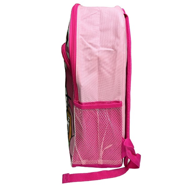 Mochila escolar rosa Hello Kitty 16" con bolsillos frontal y laterales 3
