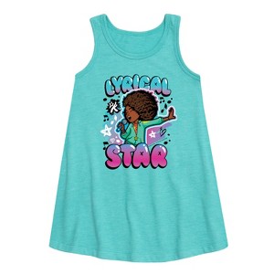 Girls' - Karma's World - Lyrical Star Airbrush Style Graphic Sleeveless Aline Dress - 1 of 3