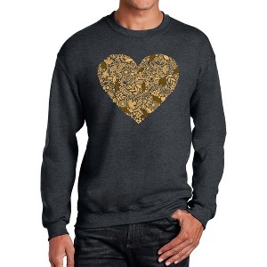 LA Pop Art Fall Vibes  - Men's Word Art Crewneck Sweatshirt - 1 of 4