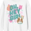 Squishmallows Oh, Hey Girl Adult White Crew Neck Long Sleeve Sweatshirt - 2 of 3