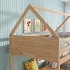 Whisen Twin Over Twin House Floor Bunk Bed with Headboards, Footboards, Guardrails and Ladder - 4 of 4