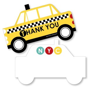 Big Dot of Happiness NYC Cityscape - Shaped Thank You Cards - New York City Party Thank You Note Cards with Envelopes - Set of 12 - 1 of 4