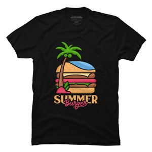 Men's Design By Humans Summer Burger By VEKTORKITA T-Shirt - 1 of 2