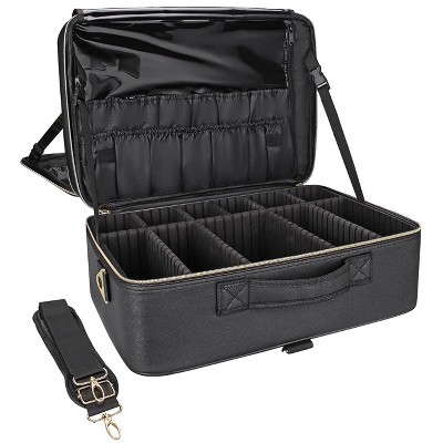 Fmeida Extra Large Makeup Bag, Makeup Case Professional Makeup Artist Kit Train Case Travel Cosmetic Bag Brush Organizer