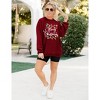 Clearlove Christmas Sweatshirt Merry Bright Christmas T-Shirt Long Sleeve Lightweight Holiday Pullover Tops - 4 of 4