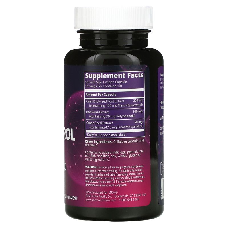 MRM Nutrition Resveratrol, 60 Vegan Capsules, 2 of 4