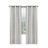 Kate Aurora Gray & White Lattice Clover Ultra Luxurious Window Curtains - 38 in. W x 84 in. L, Gray & White - 2 of 2