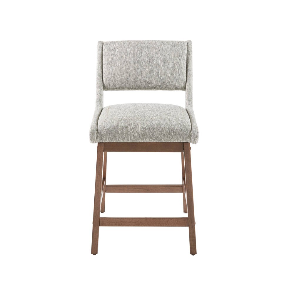 Photos - Chair Boomerang Counter Height Barstool Light Gray