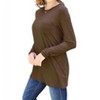 Women's Luxe Long Sleeve Top With Pockets - Basic Bae - 2 of 4