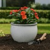 Modern Ceramic Planter and Flower Pot for Home Decor - Indoor or Outdoor Use - Minimalist Design That Elevates Any Room, Patio, or Garden - 9" White - 3 of 4